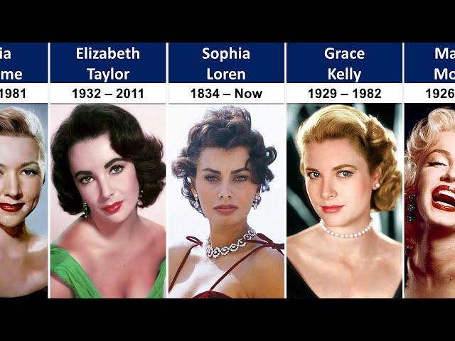 List of Beautiful Legendary Old Hollywood Actresses | Hollywood Stars You Never Heard of