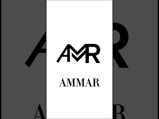 Name logo AMMAR#design #names #art #craft #tutorial #diy #shorts #youtube#viralvideo #youtubeshorts