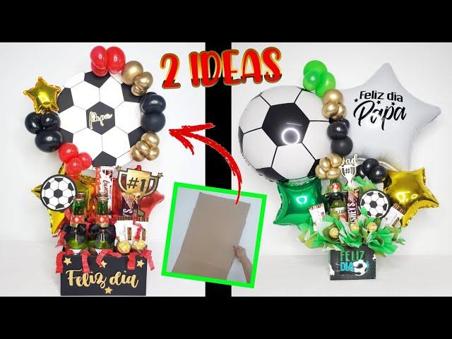 2 IDEAS REGALO ECONOMICO Y FACIL PARA PAPA / ARREGLO CON GLOBOS CERVEZA Y CHOCOLATES