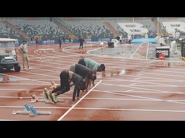 BLOCK STARTS: Sha'carri Richardson, Christian Coleman, Brandon Hicklin (with SLO-MO)