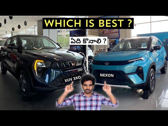 Mahindra XUV 3XO 2024 vs Tata Nexon 2024 | Which Should You Buy ? | Detailed Comparison in Telugu