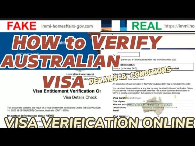VEVO check. Australia Visa Verification | Visa to  Australia  #touristvisaverification #vevocheck