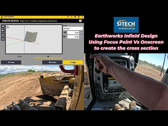 Earthworks Dozer Infield Design Using Focus Point Not Onscreen Option