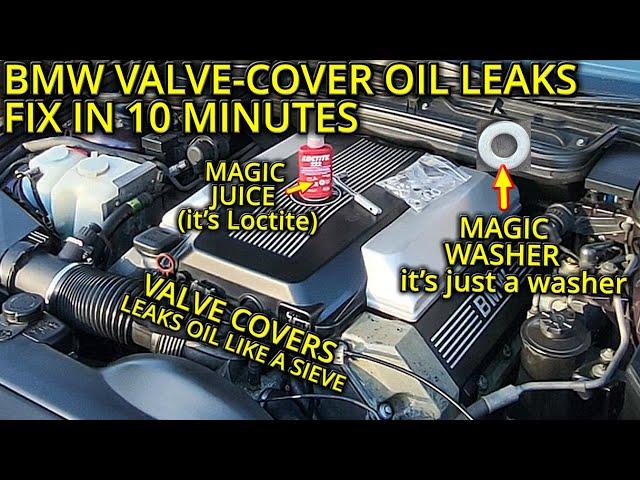 BMW VALVE-COVER OIL LEAKS - FIX IN 10 MINUTES