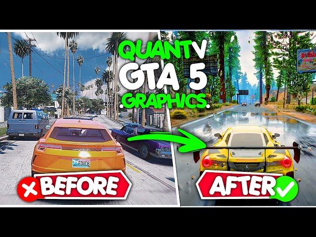 How To Install Graphics Mod In GTA 5 | QuantV Graphics Mod | Low End PC [ Working In 4 GB RAM ]