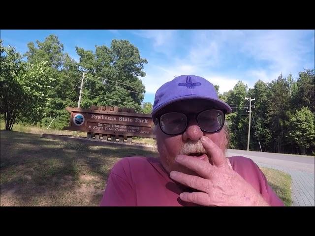 In my Scamp Camping at Powhatan State Park Virginia.