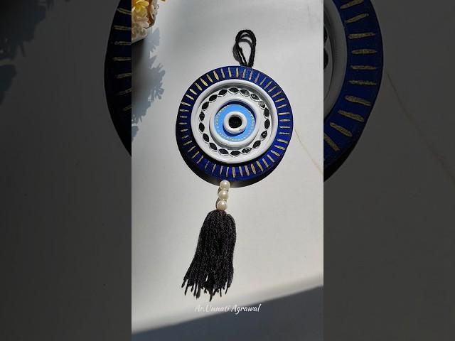 World's Miniest Wall Hanging  / Evil Eye Wall Hanging  #diyhomedecor #wallhanging #shorts #diy