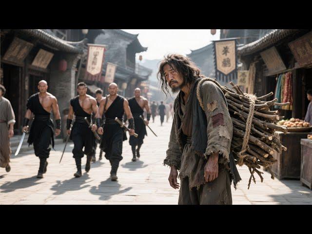 Kung Fu Movie! Bullies pick on a beggar, not knowing he's highly skilled in martial arts.