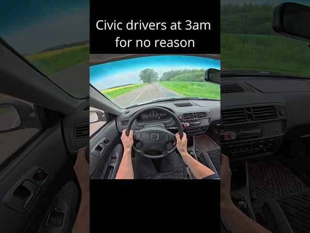 Civic Drivers Be Like #honda #ekhatch  #vtec #d15z6