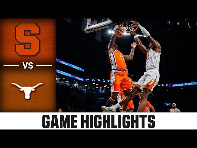 Syracuse vs. Texas Game Highlights | 2024-25 ACC Men's Basketball