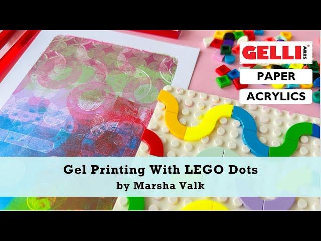 Gelli Arts® Gel Printing With LEGO Texture Plates by Marsha Valk