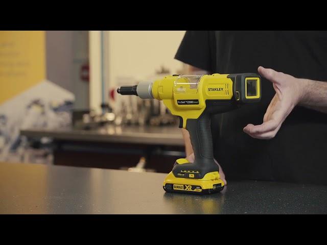 Stanley® PB2500 Smart - Akkubetriebenes Blindnietwerkzeug mit Prozessüberwachung