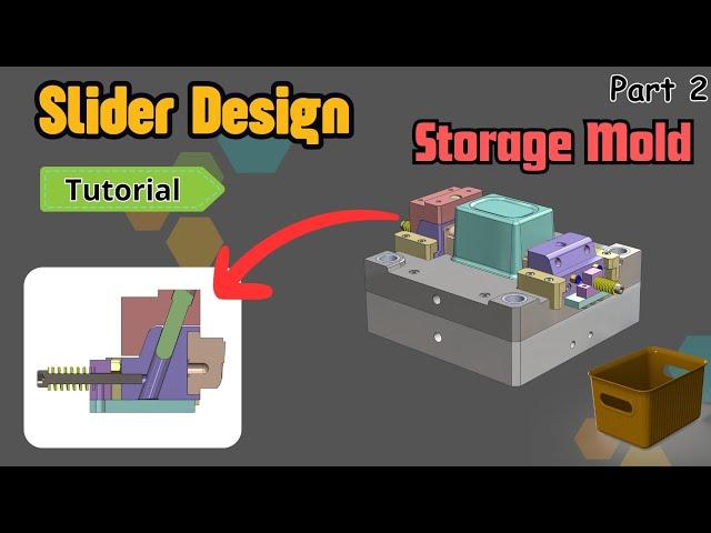 MOLD DESIGN - how to Create Slider Core - SOLIDWORKS Tutorial 2/4