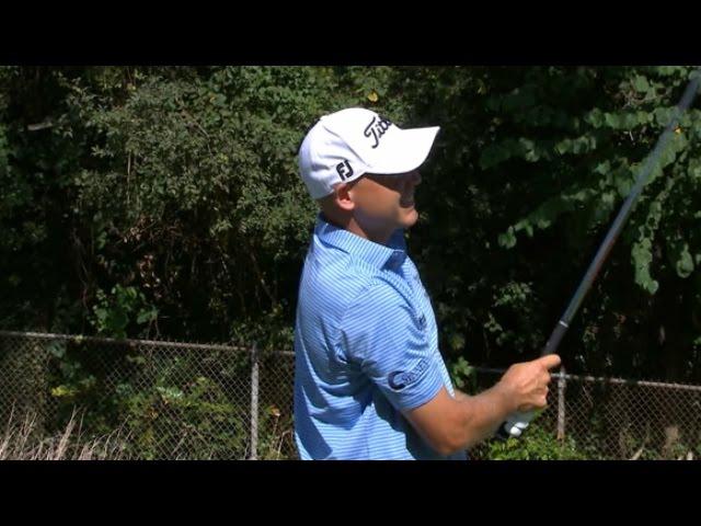 Bill Haas dials in tee shot for birdie on No. 12 at Wyndham