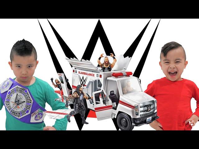 WWE Slambulance Fun With Calvin and Kaison CKN