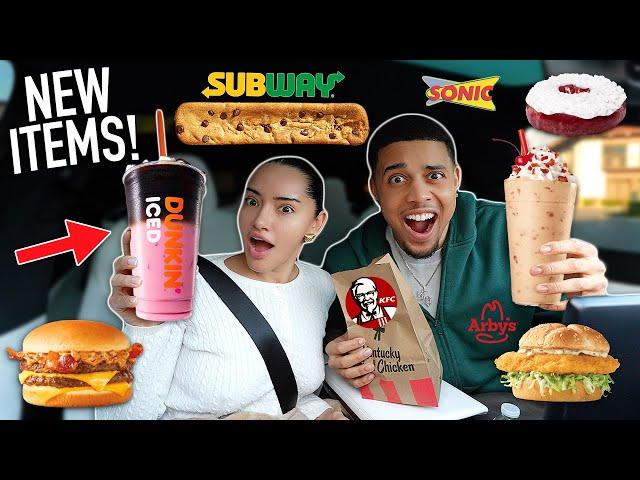 TRYING NEW MENU ITEMS FROM FAST FOOD RESTAURANTS!!  *MUKBANG/REVIEW*