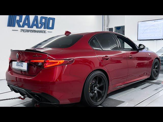 Alfa Romeo Giulia Veloce 2.0 280hp 2022 (OPF/GPF) - RAARO Performance exhaust and dyno run (320hp)