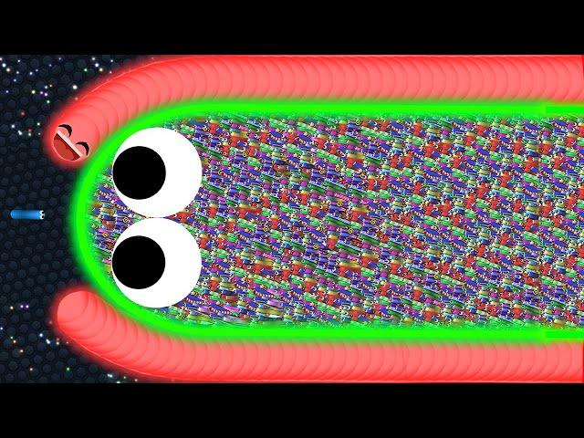 Slither.io 100,000,000 Snakes vs Troll Snake vs Tiny Snake | Epic Slitherio Gameplay