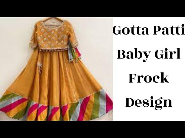 Baby Girl Frock Design Cutting & Stitching l Gotta Patti Frock Design l Farheen & Fairy