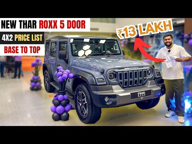 THAR ROXX 5 DOOR - All Models Price List || Value For Money Variants