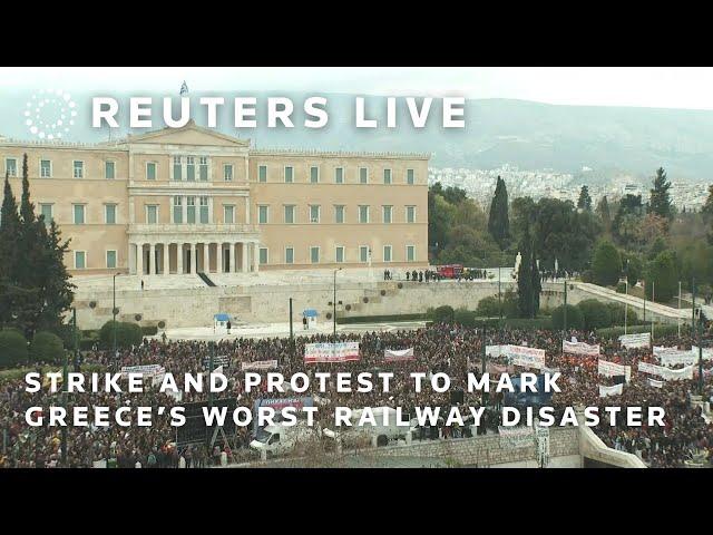 LIVE: General strike and protest to mark anniversary of the Greece’s worst railway disaster