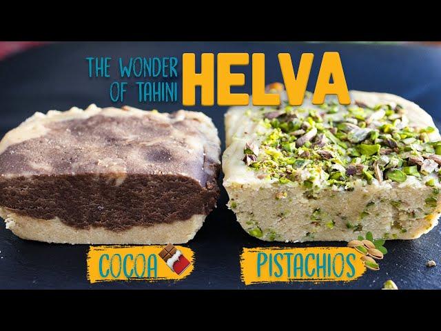 How to make HELVA at HOME  | 2 Halva Recipes 1.Pistachios 2.Cocoa + Refika’s Special Oven Helva 