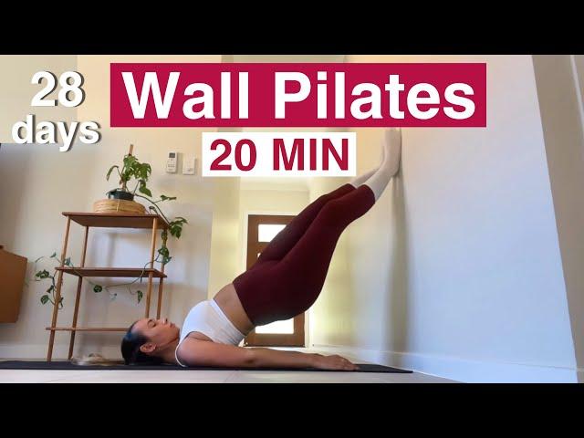 HOURGLASS WALL PILATES WORKOUT | 28 Day Wall Pilates Challenge / Day 13 & 18