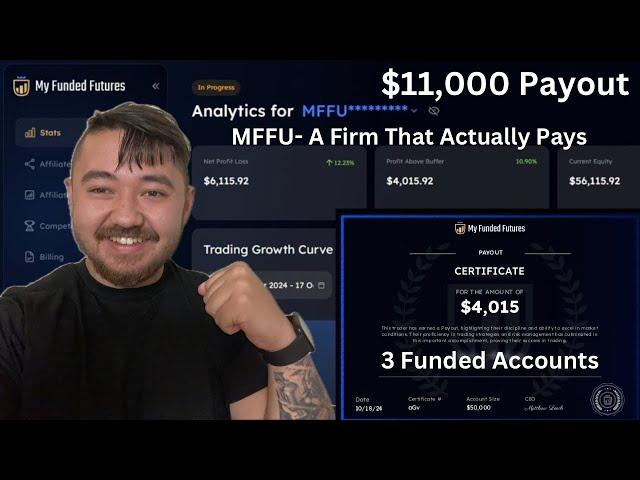 $11,000 Payout With My Funded Futures! Payout Process With 3 Funded Accounts