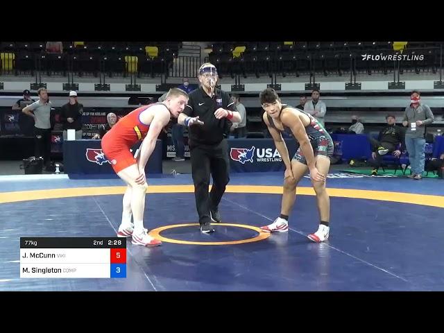 77 Kg Prelims - Justin McCunn, Viking Wrestling Club (IA) Vs Matthew Singleton, Compound Wrestling