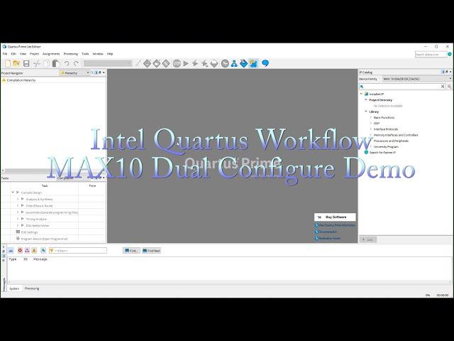 Intel FPGA Development Workflow - Quartus Prime and MAX10 Demo