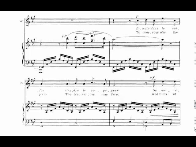 Pourquoi me réveiller? (Werther - J. Massenet) Score Animation