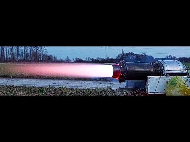 Homemade jet engine with AFTERBURNER, Turbine mit NACHBRENNER, DIY gas turbine