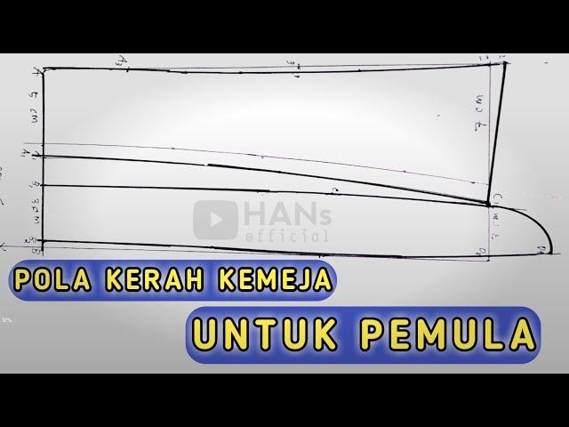 Cara membuat pola kerah kemeja pria