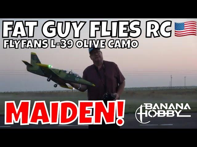 FLYFANS L-39 ALBATROS 64 OLIVE CAMO MAIDEN FLIGHT! by Fat Guy Flies RC