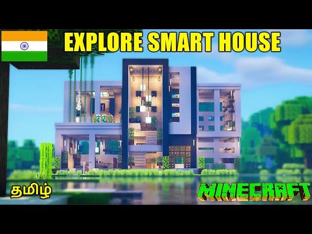 EXPLORE SMART HOUSE IN MINECRAFT  - TAMIL GAMEPLAY - MINECRAFT