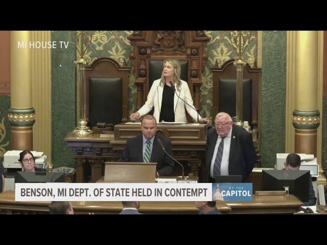House issues resolution holding Jocelyn Benson and Michigan Department of State in civil contempt