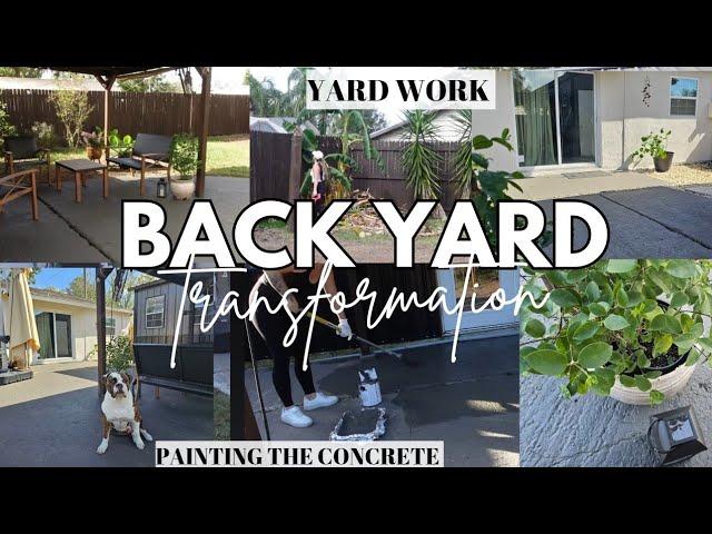 Small home transformation | Painting my patio and  yard work|  Home improvements