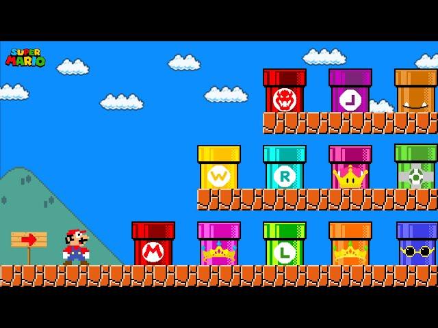 Mario Collect Custom Pipe all Character in Super Mario Bros.?