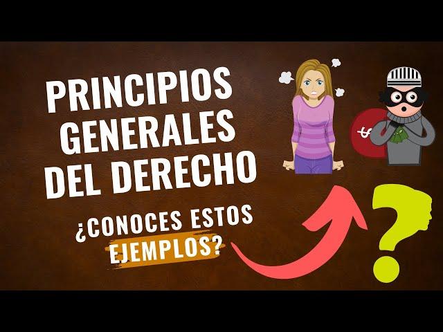 Principios Generales del Derecho, ¿conoces estos EJEMPLOS?