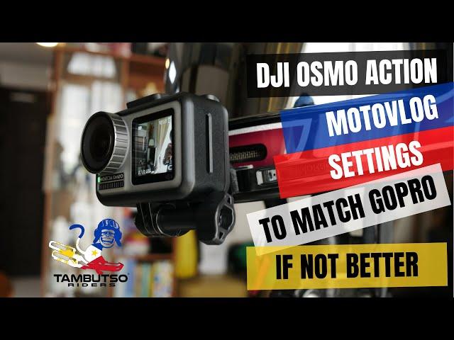 DJI OSMO Action MotoVlog Settings To Match GoPro if not BETTER