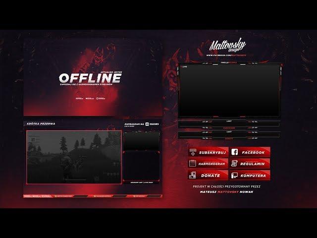 TWITCH STREAM OVERLAY TEMPLATE 2018 #2