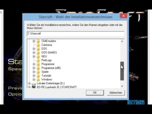 GDPC: StarCraft 1 ohne Grafikfehler auf Windows XP + Vista + 7 + 8 spielen 32-Bit + 64-Bit Version