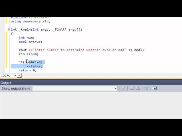 Visual Studio: Boolean Tutorial