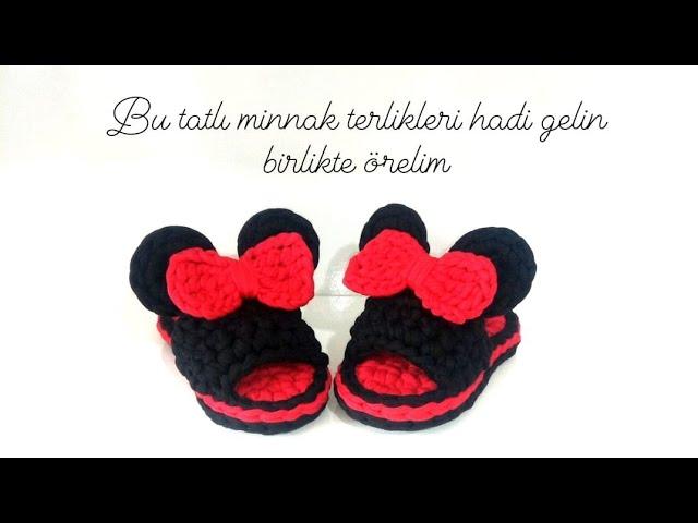 DIY/2-3 Yaş Kız Çocukları İçin Mickey Mouse Ev Terliği Yapımı