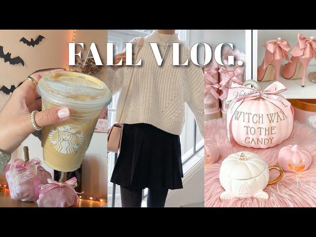 fall day in my life | preparing for fall, decorating my room, pumpkin spice drinks & more!!