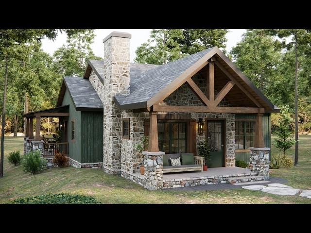 29'x39' (9x12m) A One-Story Home That Will Wow You | Small House Ideas