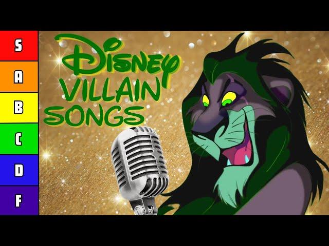 Ranking Disney Villain Songs - Tier List