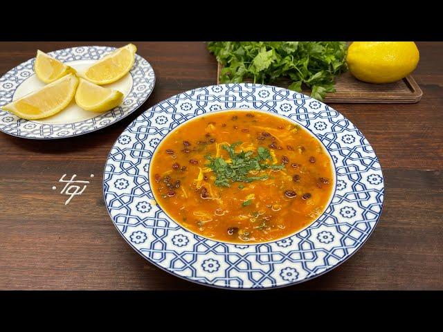 سوپ جو قرمز با مرغ و زرشک به همراه نواب- red oat soup with chicken and barberries by navab