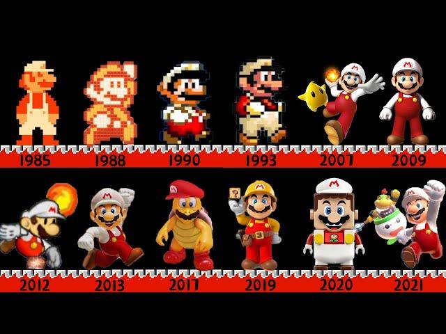 Evolution of Fire Mario (Game and LEGO)