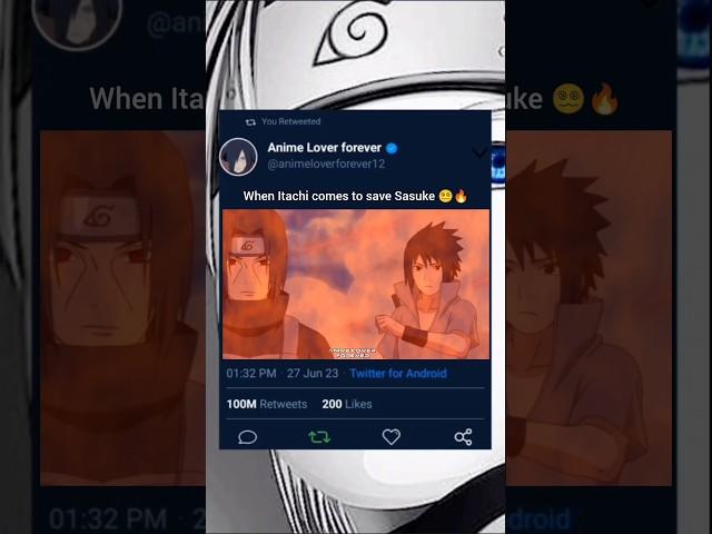 When Itachi comes to see Sasuke ‍ #shorts #anime #naruto #itachi #sasuke #trendingshorts #viral